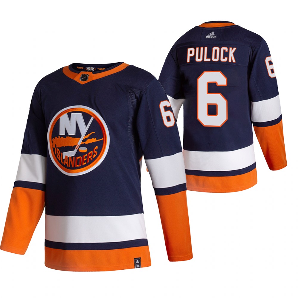 2021 Adidias New York Islanders #6 Ryan Pulock Navy Blue Men Reverse Retro Alternate NHL Jersey->philadelphia flyers->NHL Jersey